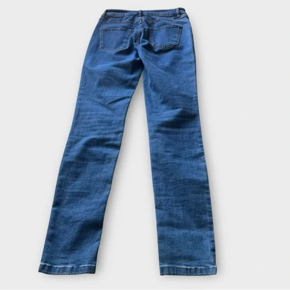 Massimo Dutti Boho Flower Embroidered High Waisted Stretch Skinny Jeans Size 4 - Picture 8 of 11